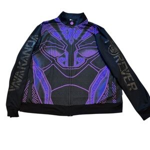 Marvel Black Panther Men's Bomber Jacket - Black and Purple